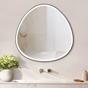 PAGED Stylish Bathroom Mirror, LED Vanity Mirror, Dimmable Anti-Fog Makeup Mirror with Gunmetal Gray Frame for Bathroom - 1 of 4