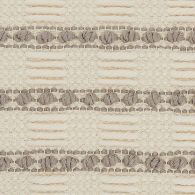 Light Gray and Ivory Woven Rectangular Throw Pillow