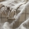 Americanflat 100% Cotton Throw Blanket for Couch - 50x60 -  Rustic Cream Throw Blanket for Bed, Sofa or Chair [Cream Beige Plaid] - 3 of 4