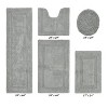 Lux Premium 100% Cotton Tufted Solid Reversible 5 PC Bath Rug Set – Ultra-Soft, Water-Absorbent, Durable, Machine Washable Bathroom Rug - 2 of 4