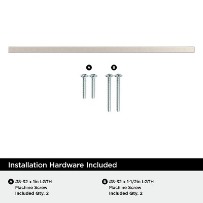 Monument Satin Nickel 13-Inch Rectangular Cabinet Bar Pull