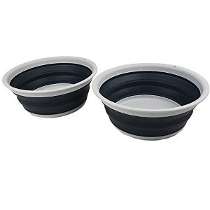 SAMMART 7.5L (1.98 Gallon) Collapsible Wash Tub - Foldable Dish Tub Set of 2 - 1 of 4