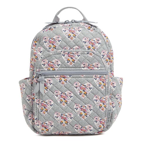 Vera Bradley Women's Cotton Small Backpack Mon Amour Gray : Target