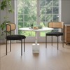 MAYEERTY Modern Upholstered Dining Chairs, Rattan Back, Metal Legs, Kitchen - 2 of 4
