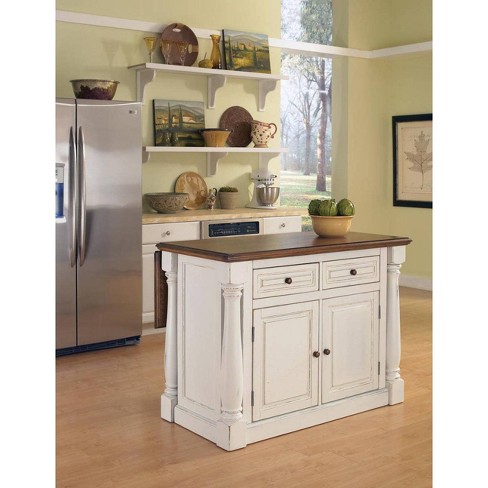 Monarch Kitchen Island Antique White Home Styles