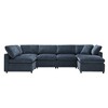 CAVINAS Modern Modular Sectional Sofa, 130*65" Modern Modular Cloud Sofa Bed, 6 Seat Chenille Sectional Couch Set with Ottoman - 4 of 4