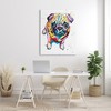 Stupell Industries Fun Hued Pug Puppy Animal Canvas Wall Art - 2 of 4