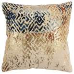 20"X20" Oversize Abstract Poly Filled Square Throw Pillow Navy - Rizzy Home