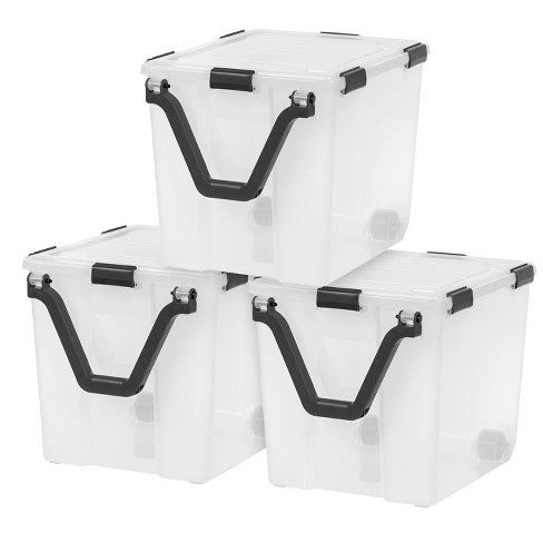 Plastic storage boxes on 2024 wheels with handles