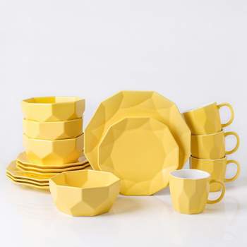 Stone Lain Jamie 16-Piece Porcelain Dinnerware Set, Service for 4