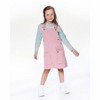Deux par Deux Girl Sweater with Norwegian Jacquard Turquoise Blue - 3 of 4