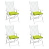 vidaXL Chair Cushion Non Slip Outdoor Patio Seat Cushion Pad Oxford Fabric - Bright Green 15.7" x 15.7" x 2.8" 4-Pack - 4 of 4