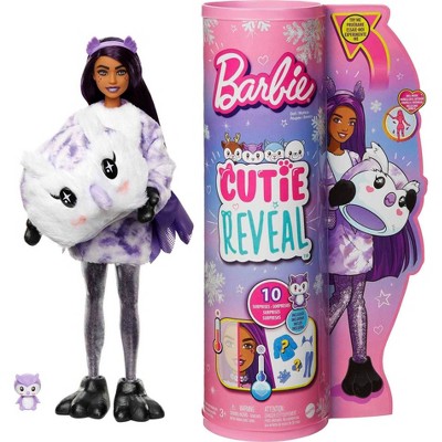Barbie Cutie Reveal Snowflake Sparkle Doll - Owl Plush Costume