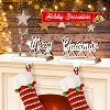 Merry Christmas Stocking Holders Set of 2 - Christmas Reindeer Mantle Stocking Hangers Home Holiday Décor - 4 of 4
