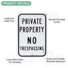 Unique Bargains Waterproof Reflective Garden Private Property - No Trespassing Sign 1 Pc - 2 of 4