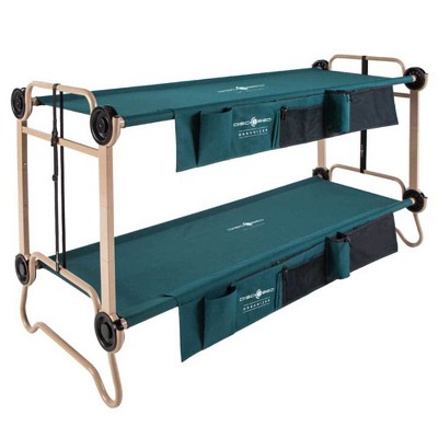 Disc-O-Bed Large Cam-O-Bunk Camping Double Cot with Organizers & Leg Extensions