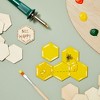 Bright Creations 100 Pack Unfinished Wood Hexagon Pieces for DIY Crafts, 2.5mm Wood Slice Cutouts, 2x2 Inches - 2 of 4