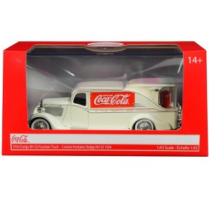 1934 Dodge KH-32 Streamline Fountain Truck "Coca-Cola" Cream 1/43 Diecast Model Car by Motorcity Classics - 1 of 3