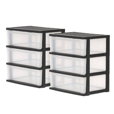 Iris USA Deep Box Chest Drawer 3 Pack White