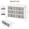 6 Drawer Dresser for Bedroom, Dresser with Wave Fluted Design, Spacious Wooden Storage Chest, Suitable for Bedroom, Living Room, Hallway - 3 of 4