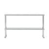 Stainless Steel Work Table,NSF Steel Double Shelf,Commercial Adjustable Double Shelf 2 Tier for Restaurant, Workshop and Kitchen,Silver - 2 of 4