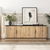 HDZNVF Natural Wood Grain Four Door Mdf TV Cabinet - 2 of 4