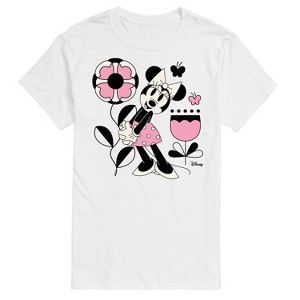 Men's - Disney - Minnie Mouse with Flowers & Butterflies Short Sleeve Graphic T-Shirt - 1 of 4
