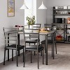 5-Piece Kitchen Dining Room Table Chair Set for Small Space, Indoor Modern Dinette Set for 4, Square Dinner Table Set for Dinette, Breakfast - 4 of 4