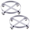55 Gallon Drum Dolly, 1000 LBS Capacity Heavy Duty Barrel Dolly Cart with 4 Swivel Casters - 2 of 4