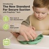 3-Pack Prep Suction Plates with Lids, 100% Silicone Baby Plates with Lid, BPA-Free Kids Divided Toddler Plates - 2 of 4