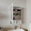 GlasFlength Decorative Wall Mirrors Wall Art Bathroom Decor Cabinet Open Storage Cabinet Mirrors for Bathroom Wall, White, 6.6"*20.9"*29" - 3 of 4