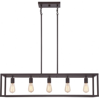 Western Bronze 5-Light Cage Island Pendant Light