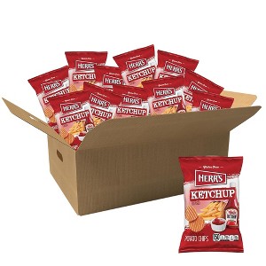 Herr's Ketchup Flavor Potato Chips - 1oz Bag (Pack of 12) - 1 of 3