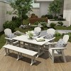 WestinTrends 6 Piece Outdoor Patio Dining Table and Armchair Dining Bench Set - 2 of 2
