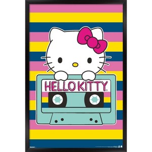 Trends International Hello Kitty: 2016 General - Vintage Cassette Tape Framed Wall Poster Prints - 1 of 4