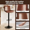 Adjustable Bar Stool Set of 2, Counter Height Swivel Bar Stools with Back and Footrest, for Kitchen Counter Island,Bar, Dining - 3 of 4