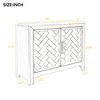 40'' Modern Cabinets with Unique Design Doors, 1 Adjustable Shelf, Perfect for Living Room or Study Room - 2 of 4