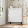Adjustable Wooden Shoe Organizer Cabinet with 2 Flip Drawers, Shoe Storage for Entryway, Hallway, Living Room - 2 of 4