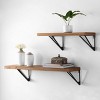 Banria 36" & 24" Metal/Wood Wall Shelves - WDC5000 - Brown/Black - Safavieh - 2 of 4