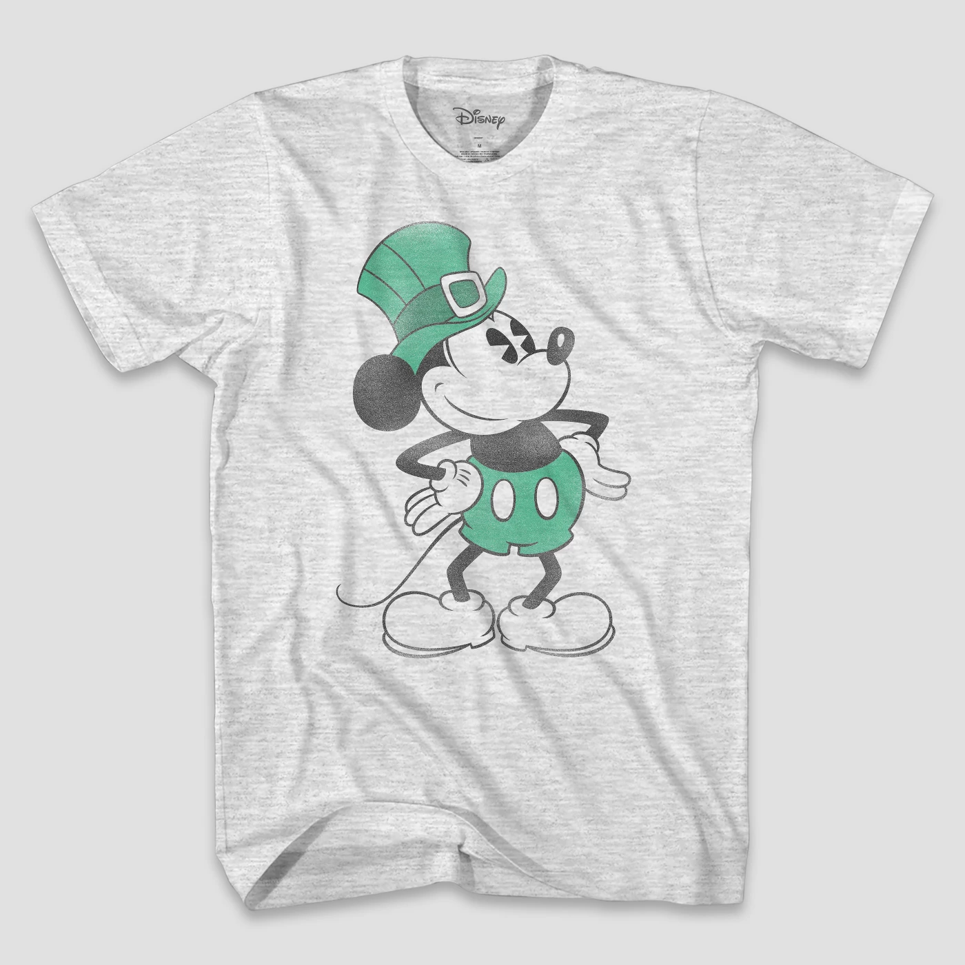 Men's Disney Mickey Mouse Short Sleeve Graphic T-Shirt - Ash - image 1 of 1