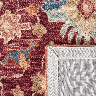 Aspen Red and Beige Handmade Wool Runner Rug