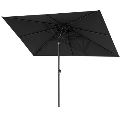 Crestlive Products 10 x 6.5 FT Double Top Patio Outdoor Umbrella  Rectangular Tilting Parasol Waterproof