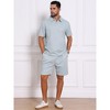 INSPIRE CHIC Men's Polo Shirt & Drawstring Shorts Outfits Sets 2 Pieces - 4 of 4