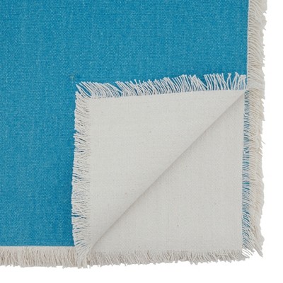 Fringed Cotton Table Runner in Solid Color