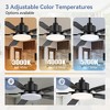 Airsurfer 48" Matte Black  Ceiling Fan with Color-Changing LED Light, with 5 Black & Dark Brown Blades, Remote Included, 5''&10'' Down Rods - 4 of 4