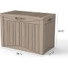 MaseiKar 50 Gallon Waterproof Deck Box, Lockable Resin Storage Box for Patio Furniture Cushions Garden Tools and Outdoor Delivery Storage - 3 of 4
