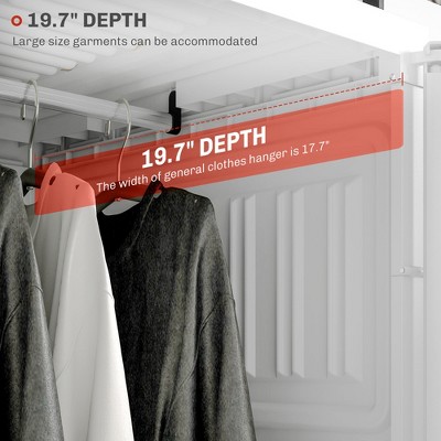 White Modular Portable Wardrobe Closet with Cube Compartments
