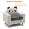 Infans Kids Panda Sofa Wooden Armrest Chair Couch w/ Thick Cushion Beech Legs Gift - 2 of 4