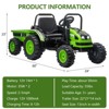 Ride Tractor for Kids, Tractor Ride On with Trailer, 12V Battery Powered Electric Tractor with Remote Control, 35W Dual Motors, Unload Button - 2 of 4