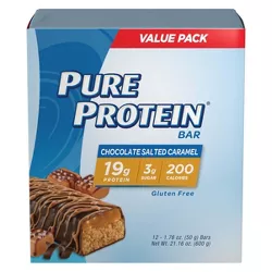 Pure Protein 19g Protein Bar - Chocolate Salted Caramel - 12ct